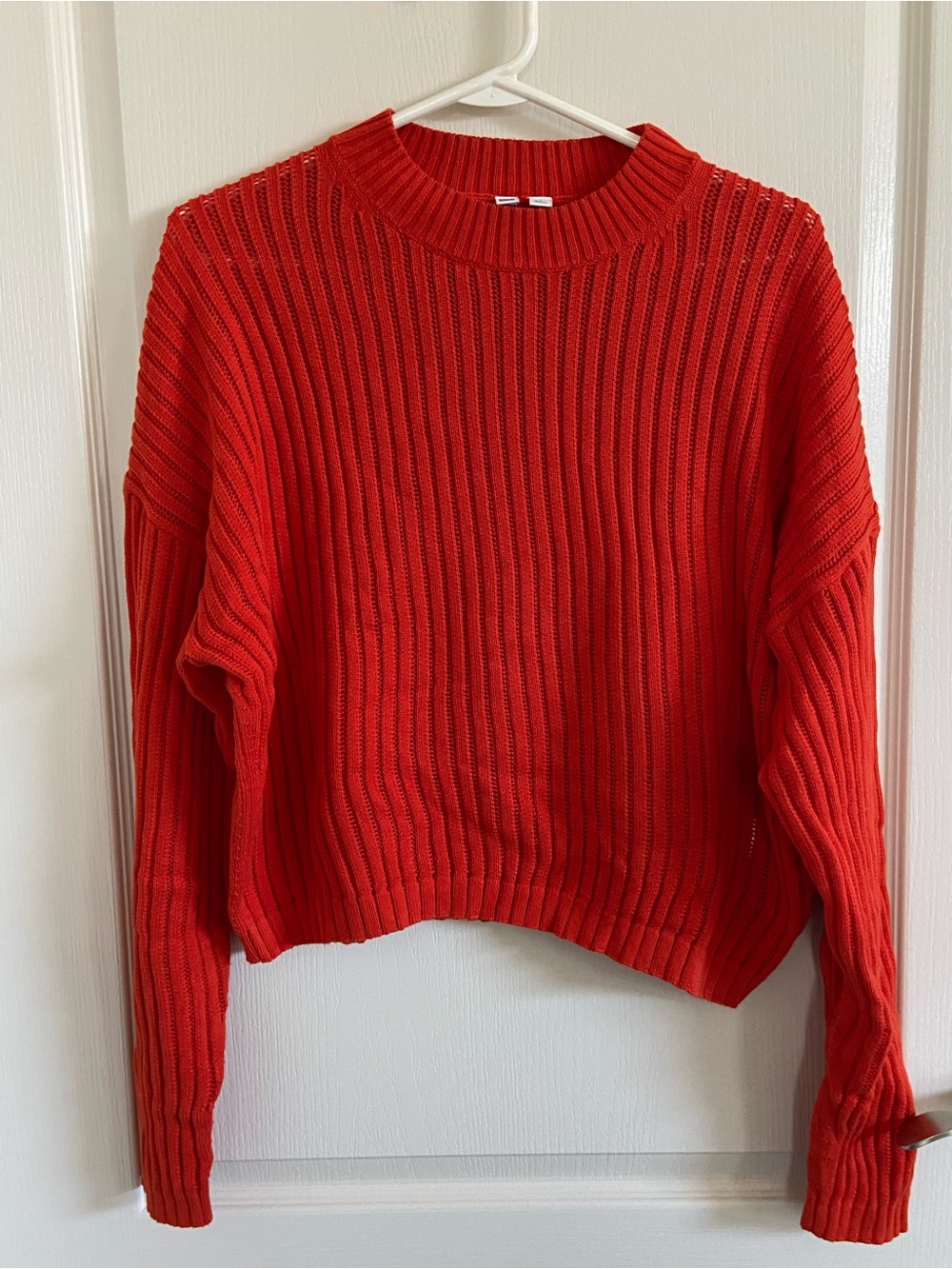 Preowned Uniqlo Undercover Orange Open Ribbed Crewneck Sweater - Women